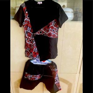 African Designed fancy outfit for  kids size Medium .